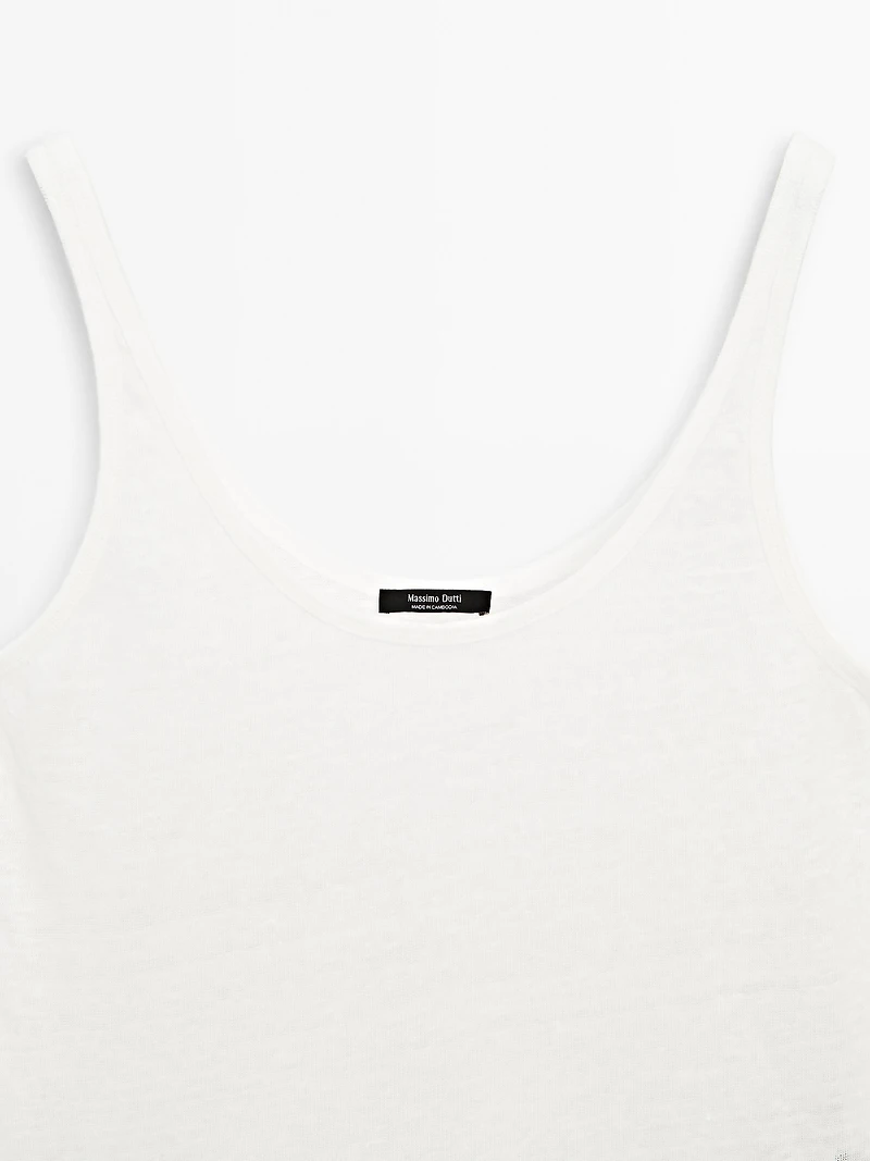 100% linen strappy top