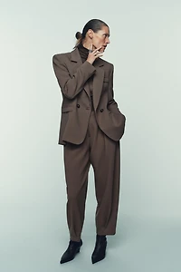 PANTALON CAROTTE À FERMETURE ÉCLAIR