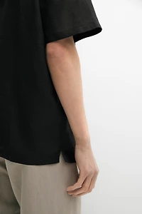 Regular fit 100% linen short sleeve shirt