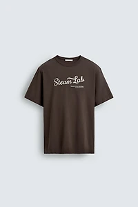 EMBROIDERED TEXT T-SHIRT