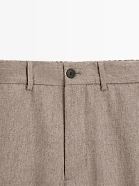 Pantalon élastique en laine mélangée - LIMITED