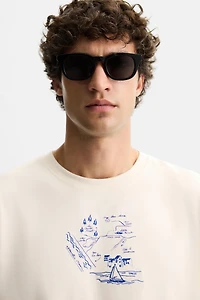 COMBINATION EMBROIDERY T-SHIRT