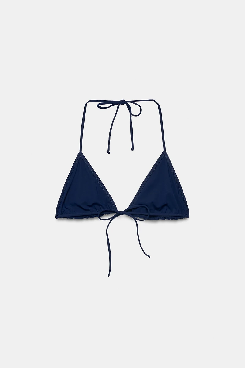 PLAIN HALTER BIKINI TOP