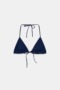 PLAIN HALTER BIKINI TOP