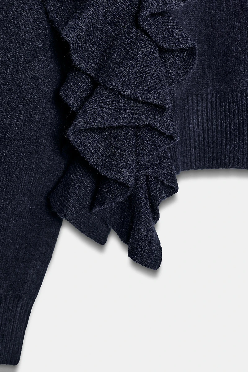 RUFFLED KNIT JUMPER