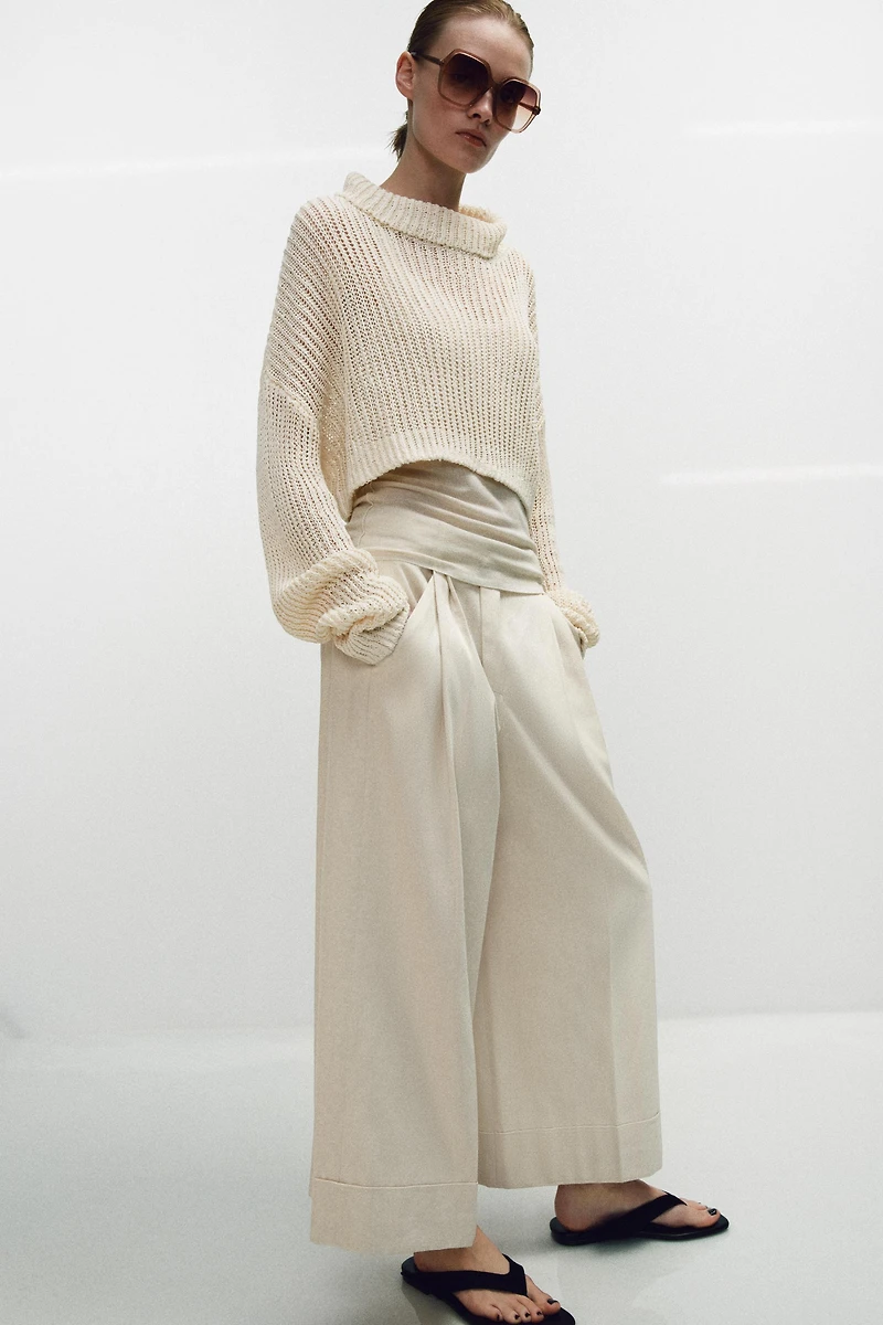 CROPPED HIGH NECK JUMPER