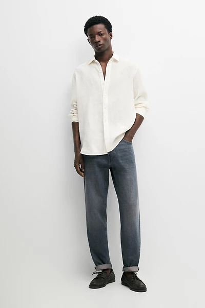 100% linen regular fit shirt