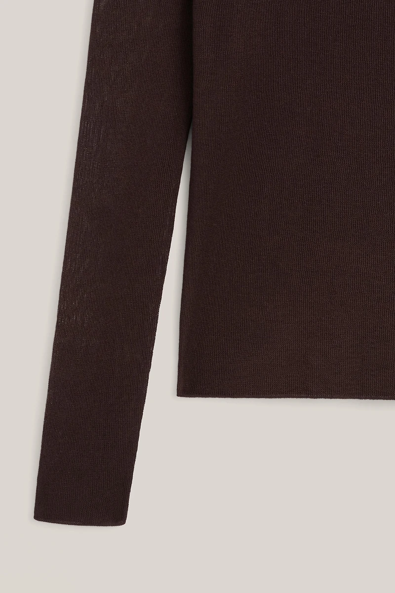 Transparent silk blend top with long sleeves - LIMITED EDITION