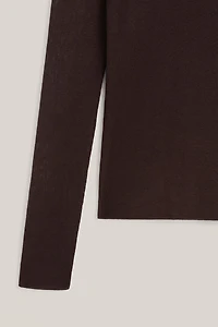 Transparent silk blend top with long sleeves - LIMITED EDITION