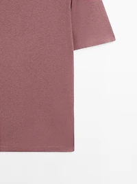 Short sleeve cotton blend T-shirt
