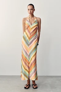 STRIPED LONG DRESS