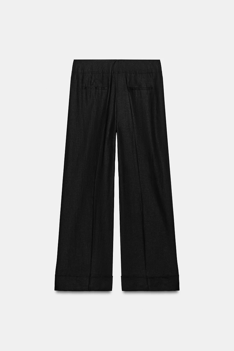 PANTALON LARGE À REVERS