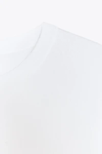 SHORT SLEEVE BASIC KNIT TOP