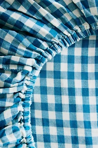 KIDS' CHIFFON CHECKED FITTED SHEET