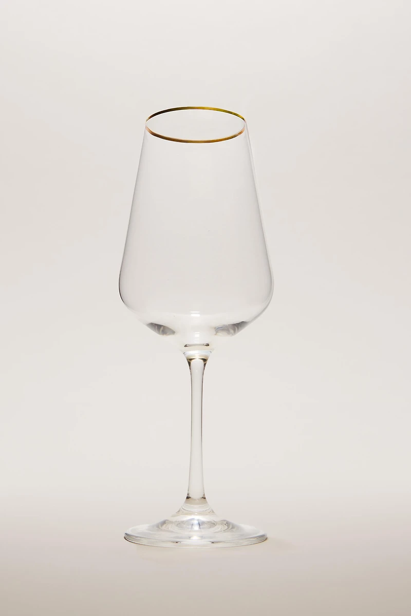 VERRE À VIN BORD DORÉ BOHEMIA CRYSTAL