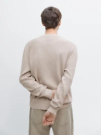 100% cotton mouliné knit sweater