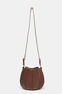 TOPSTITCHED BUCKET BAG