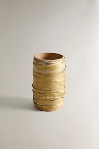 SET OF CHRISTMAS STAR GIFT WRAPPING PAPER AND RIBBON BOW