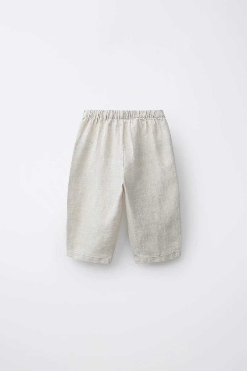 100% LINEN BAGGY PANTS