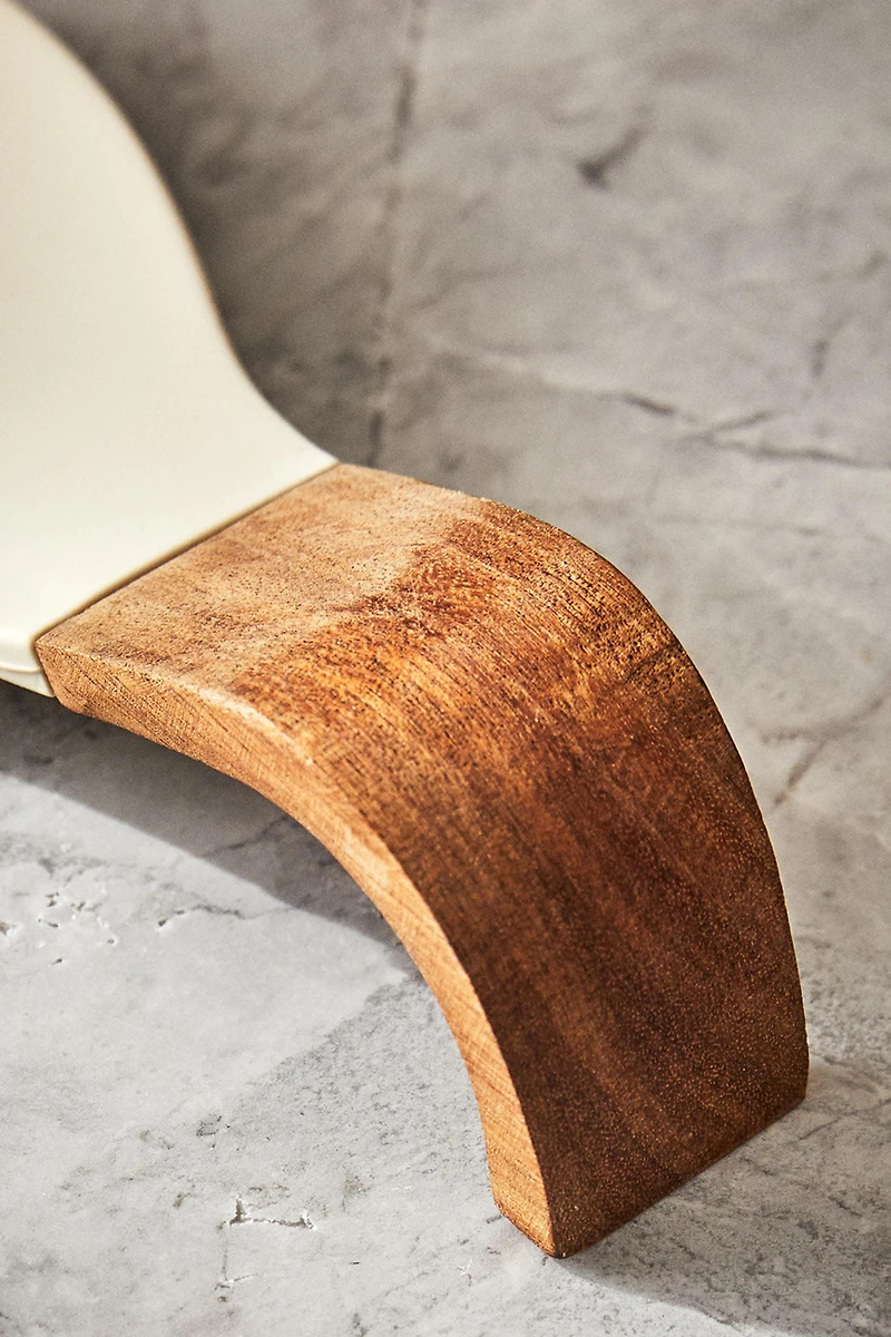 WOOD AND SILICONE SPOON REST