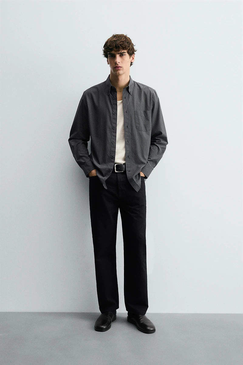 CHEMISE STRUCTURÉE À CARREAUX