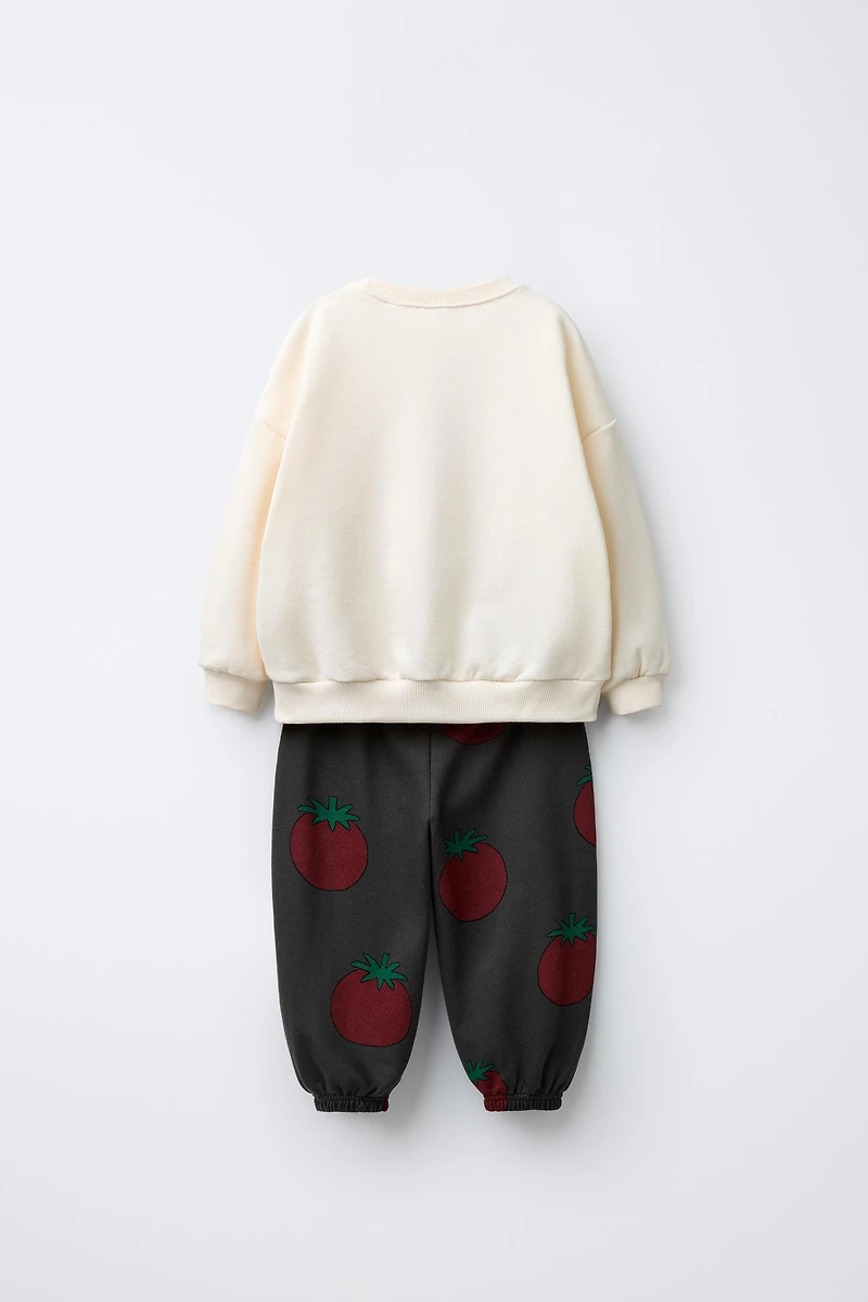 PRINTED JOGGING SWEATSHIRT AND JOGGER SET