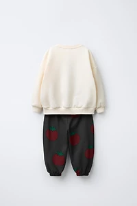 PRINTED JOGGING SWEATSHIRT AND JOGGER SET
