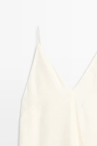 Contrast flowing midi dress