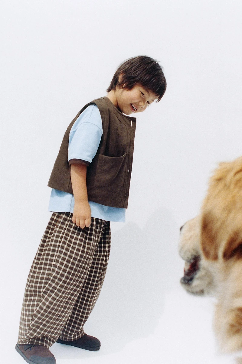 PLAID BAGGY PANTS
