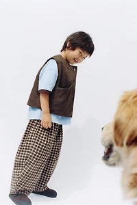 PLAID BAGGY PANTS