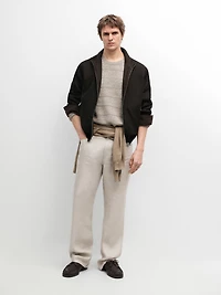 Reversible linen jacket