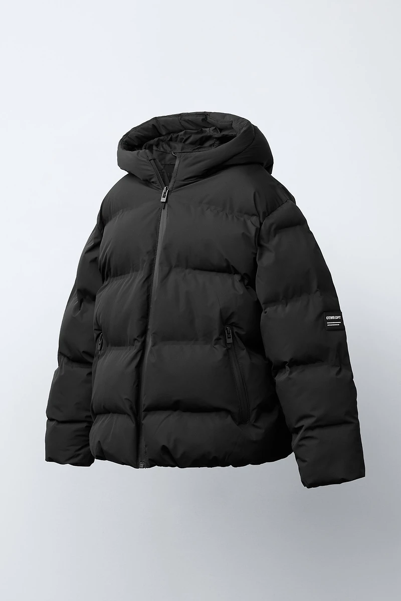 WATER REPELLENT LABEL PADDED COAT