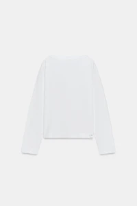 T-SHIRT COL BATEAU ÉTIQUETTE