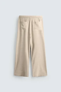 RELAXED FIT VISCOSE-LINEN PANTS