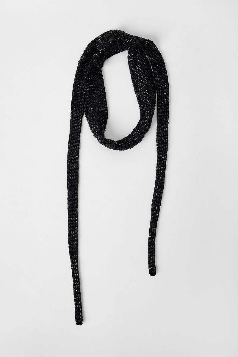 BEADED FOULARD SCARF KATE MOSS X ZARA