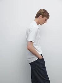 Polo micro-texture en piqué de coton