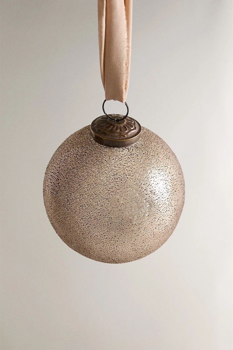 AGED CHRISTMAS TREE BALL ORNAMENT