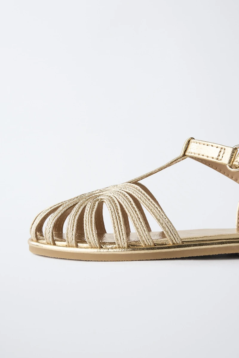 METALLIC FISHERMAN SANDALS