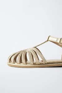METALLIC FISHERMAN SANDALS