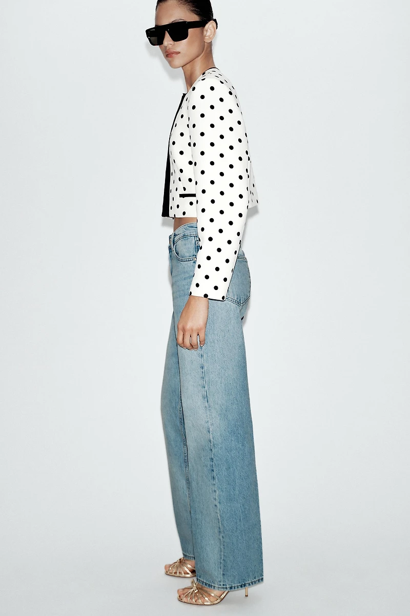 POLKA DOT CROPPED BLAZER