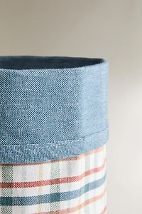 PLAID COTTON BREAD BASKET