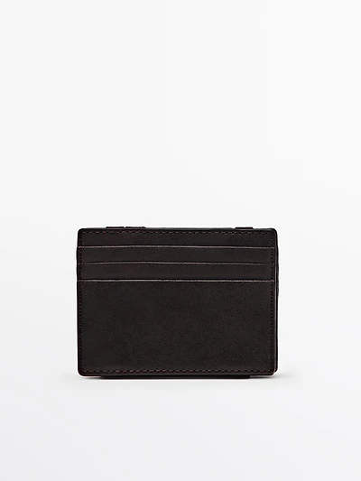 Portefeuille « magic » en cuir nappa