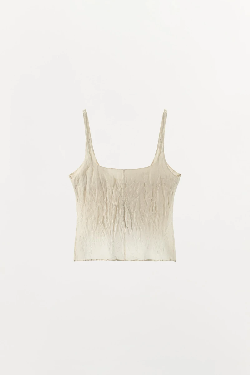 WRINKLED EFFECT BUTTON TOP
