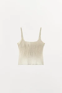 WRINKLED EFFECT BUTTON TOP