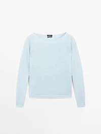 Pull col bateau 100 % lin