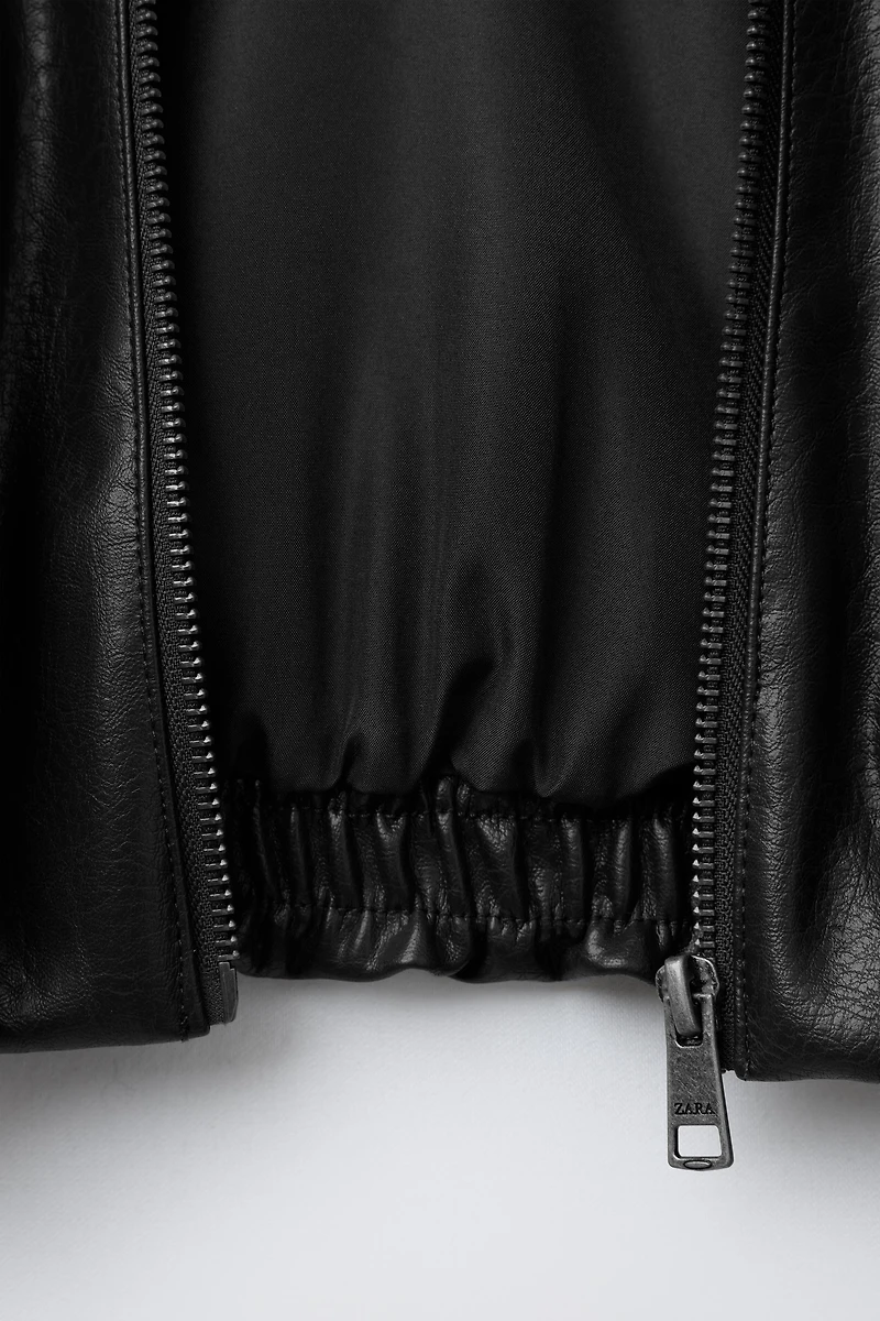 FAUX LEATHER JACKET