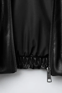 FAUX LEATHER JACKET