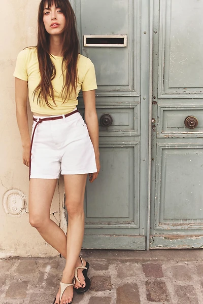 CROPPED STRETCH T-SHIRT