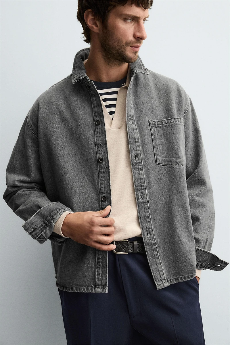 BOXY FIT DENIM SHIRT
