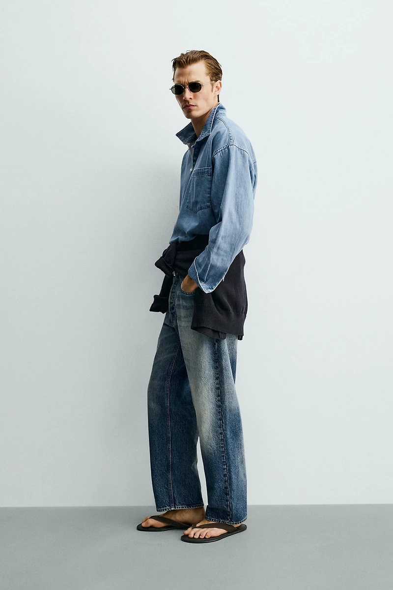 CHEMISE POLO RELAXED FIT EN DENIM